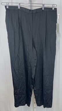 NWT TAMOTSU Saks Pleated High Rise Trousers Pants Crepe Black USA Size 22 Plus